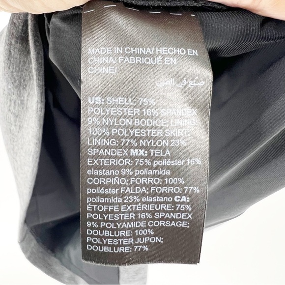 ✅ White House Black Market Grey Jersey Dress Ruched SIZE 0 - Picture 8 of 8